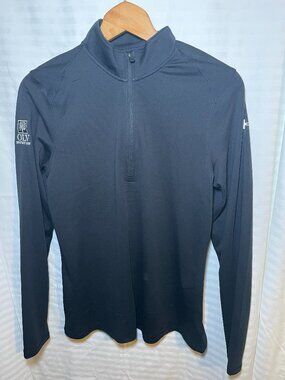 Under Armour Black 1/4 Zip Pullover Medium Athletic Top